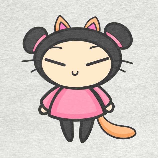 Pink Cat Pucca by aishiiart